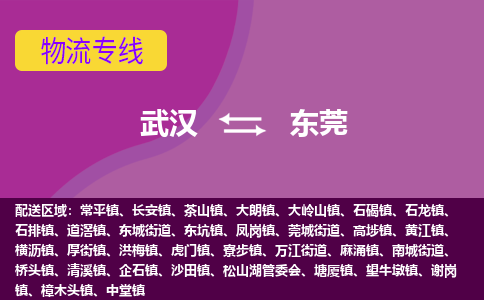 武汉到东莞物流货运公司-武汉到东莞物流-物流货运运输