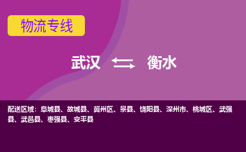 武汉至衡水枣强县物流专线武汉到衡水枣强县货运专线-优质物流承运商